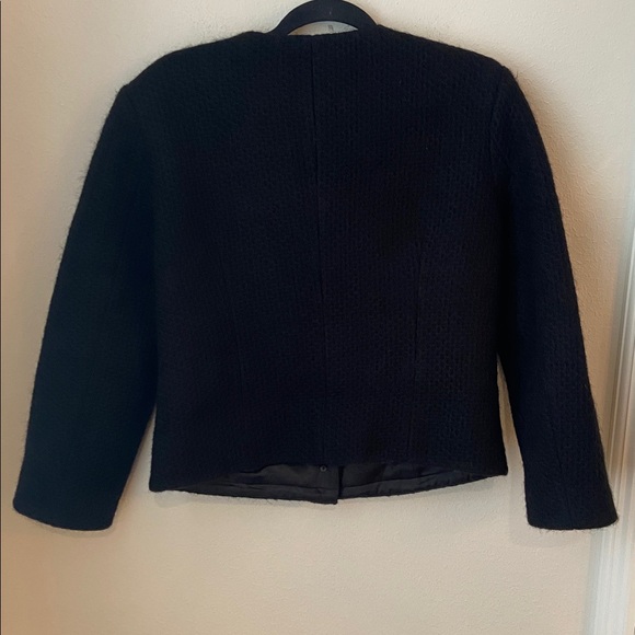 Anine Bing Anitta Woven Jacket Black Gold Button Bouclé Size M - Picture 4 of 13